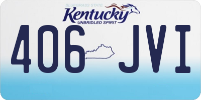 KY license plate 406JVI