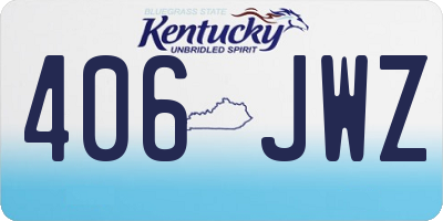 KY license plate 406JWZ