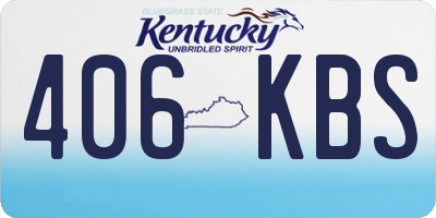 KY license plate 406KBS