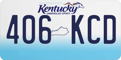 KY license plate 406KCD