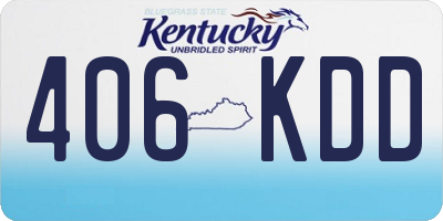 KY license plate 406KDD