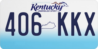 KY license plate 406KKX