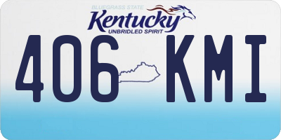 KY license plate 406KMI