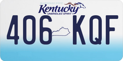 KY license plate 406KQF