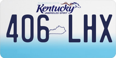 KY license plate 406LHX