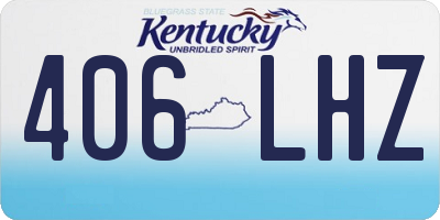 KY license plate 406LHZ