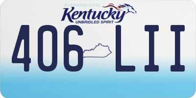 KY license plate 406LII