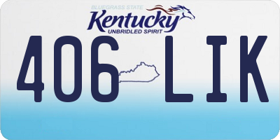 KY license plate 406LIK