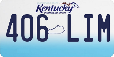 KY license plate 406LIM