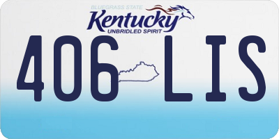 KY license plate 406LIS