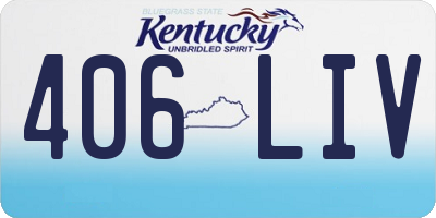 KY license plate 406LIV