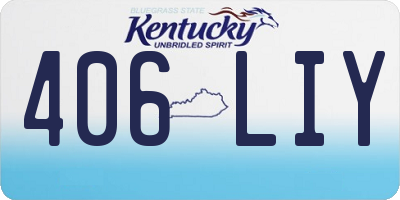KY license plate 406LIY