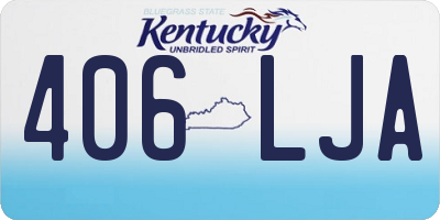 KY license plate 406LJA