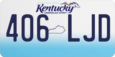KY license plate 406LJD