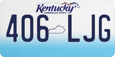 KY license plate 406LJG