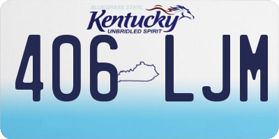 KY license plate 406LJM