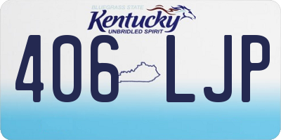 KY license plate 406LJP