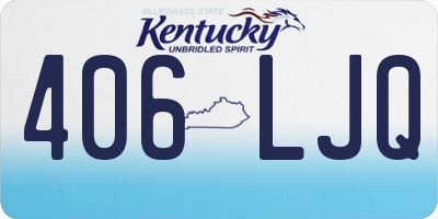 KY license plate 406LJQ