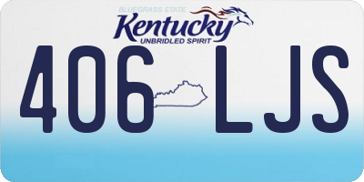 KY license plate 406LJS
