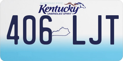 KY license plate 406LJT