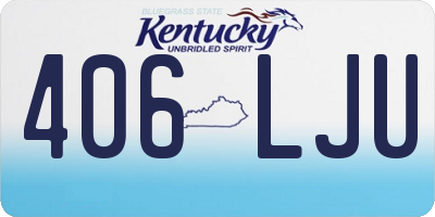 KY license plate 406LJU