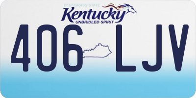 KY license plate 406LJV