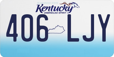 KY license plate 406LJY