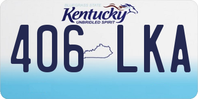 KY license plate 406LKA