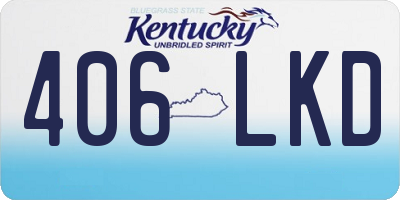 KY license plate 406LKD