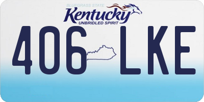 KY license plate 406LKE