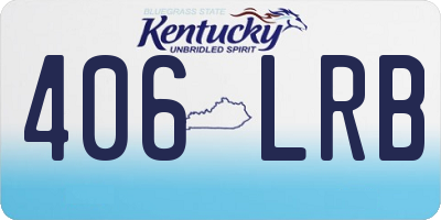 KY license plate 406LRB