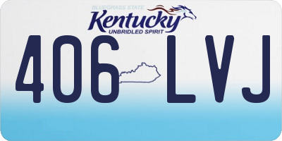 KY license plate 406LVJ