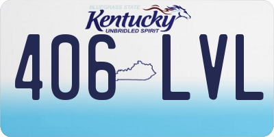 KY license plate 406LVL