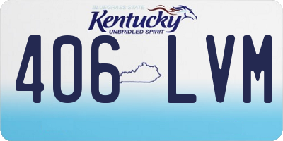 KY license plate 406LVM