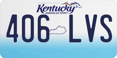 KY license plate 406LVS