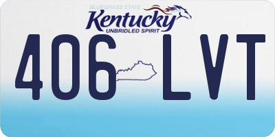 KY license plate 406LVT