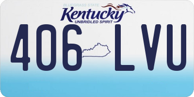 KY license plate 406LVU
