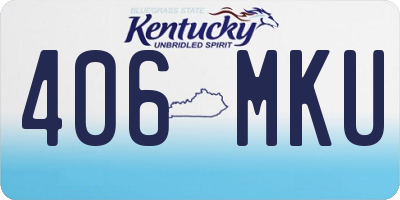 KY license plate 406MKU