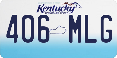 KY license plate 406MLG