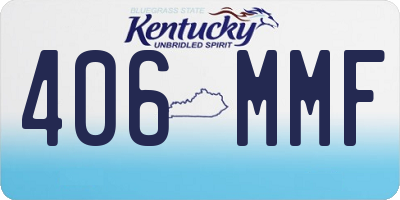 KY license plate 406MMF
