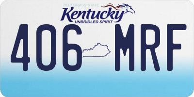 KY license plate 406MRF