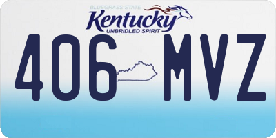KY license plate 406MVZ