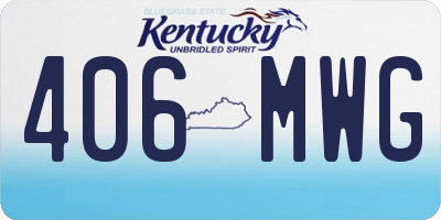 KY license plate 406MWG