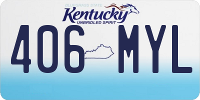 KY license plate 406MYL