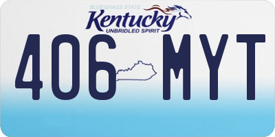 KY license plate 406MYT