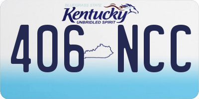 KY license plate 406NCC