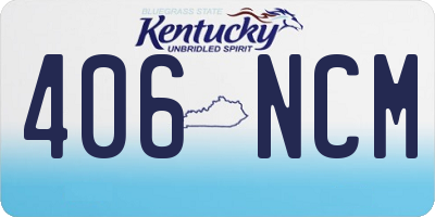 KY license plate 406NCM