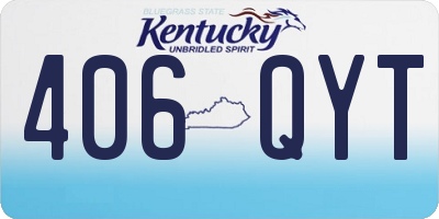 KY license plate 406QYT