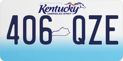KY license plate 406QZE
