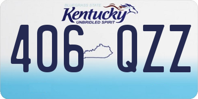 KY license plate 406QZZ